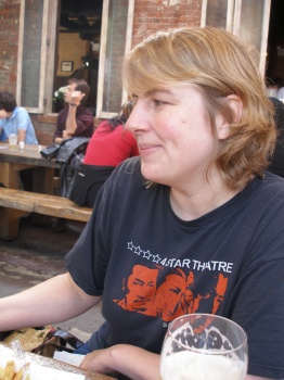 Kathy at Beer Hall